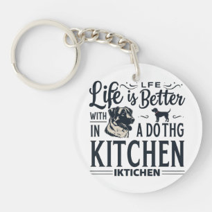 Paws In Kitchen Key Ring