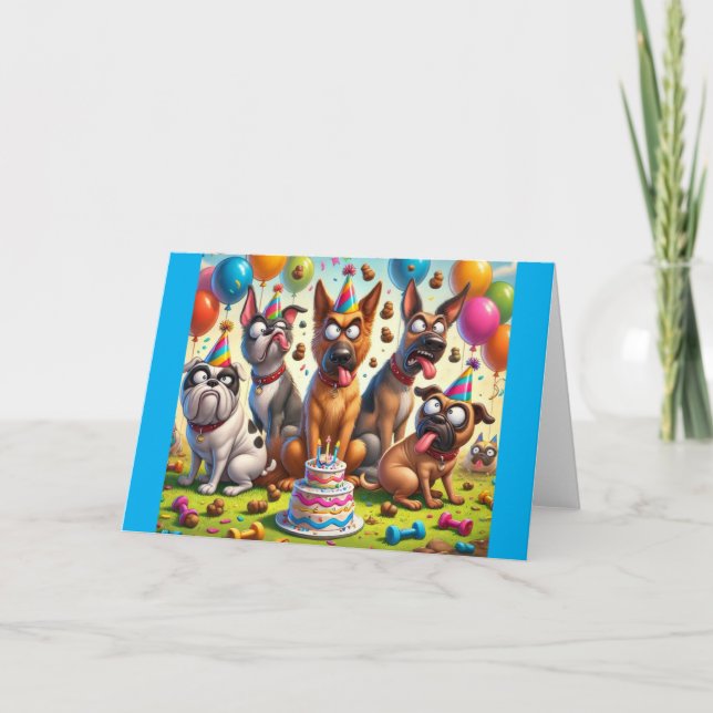 Paws-itively Hilarious A Birthday Day Celebration Card (Front)