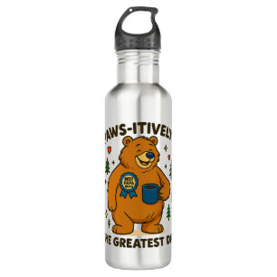 Paws-itively the Greatest Dad Bear 710 Ml Water Bottle
