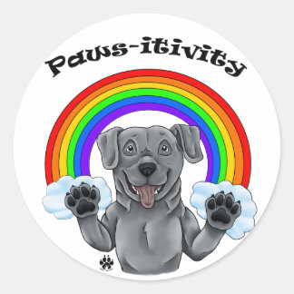 Paws-itivity Classic Round Sticker