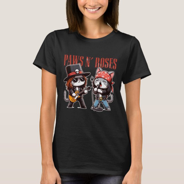 Paws N' Roses T-Shirt (Front)