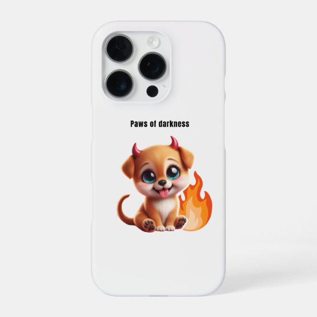Paws of Darkness Fire Dog Phone Case (Back)