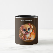 Paws of Darkness Fire Glow Dog Mug