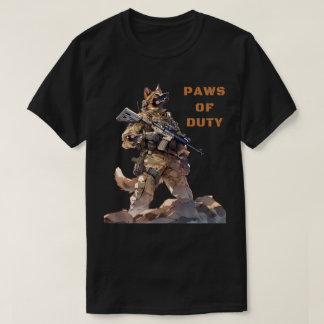 Paws of Duty K9 Military Working Dogs T-Shirt