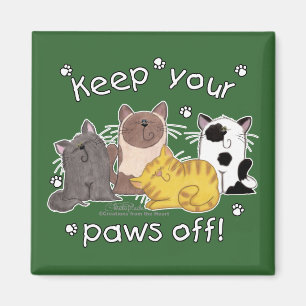 Paws Off! (Cats) Magnet