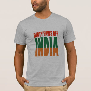 paws off india china india t-shirt design