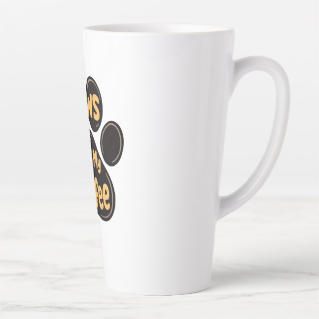 Paws Off My Coffee – Funny Dog Lover Latte Mug (Right)