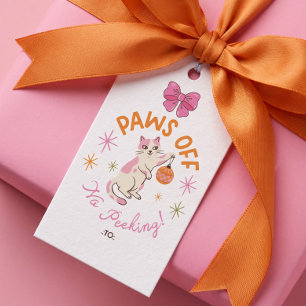 Paws Off No Peeking Until Christmas Cat To From Gift Tags