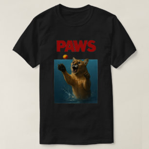 Paws Parody Black CougarChasing Cute Scared Mouse  T-Shirt
