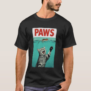 Paws Parody Cat Lover Chasing a Cute Mouse Funny K T-Shirt