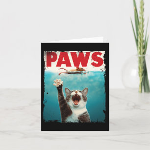 Paws Parody Cat Mouse Humourous Cat Chasing Mouse  Card