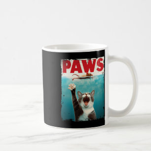 Paws Parody Cat Mouse Humourous Cat Chasing Mouse Coffee Mug
