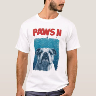 PAWS Parody Shark Movie Dog Funny Ocean Dog T-Shirt
