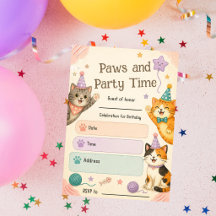 Paws & Party Time – Cute Cat Birthday