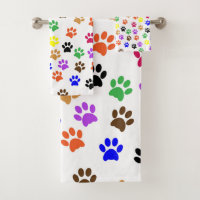 Paws Pattern Animal Paw Dog Lover Colorful Rainbow
