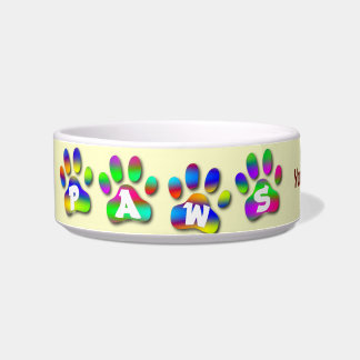 Paws Personalised Dish For Your Pet Dog or Cat