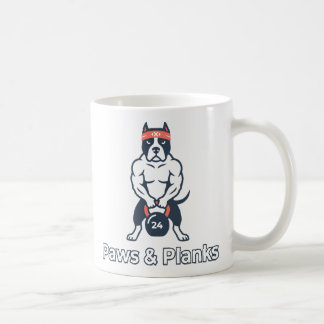 Paws & Planks Buff Dog Gym Poster Coffee Mug
