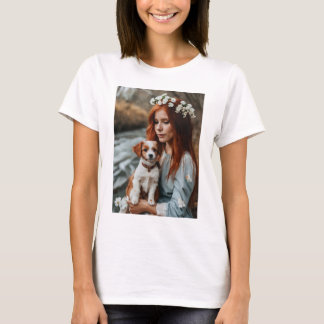 Paws & Play: A Girl's Best Friend Wagging Tails &  T-Shirt