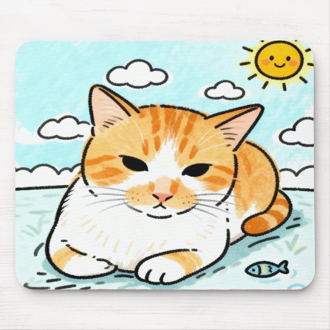 Paws & Pond in Morning Mouse Pad (Front)