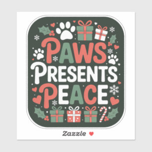 Paws Presents Peace - Holiday Dog Badge