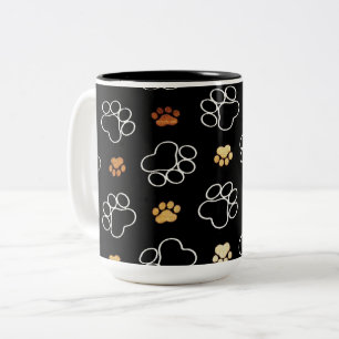 Paws Prints Two-Tone Coffee Mug
