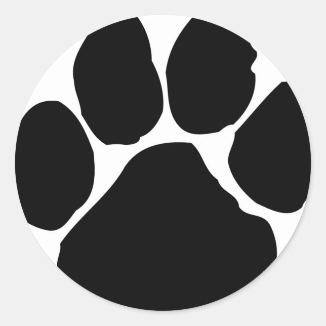 paws range of products classic round sticker (Front)