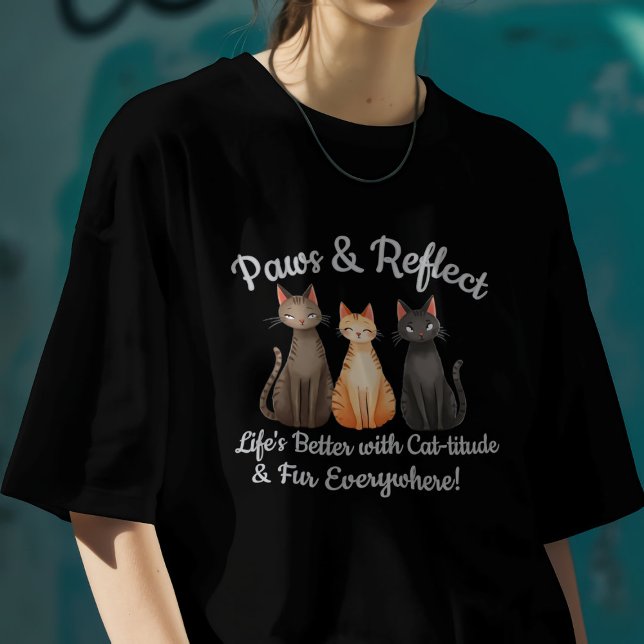 Paws & Reflect Cute Cats T-Shirt (Creator Uploaded)
