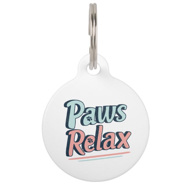 Paws Relax Pet Tag (Front)