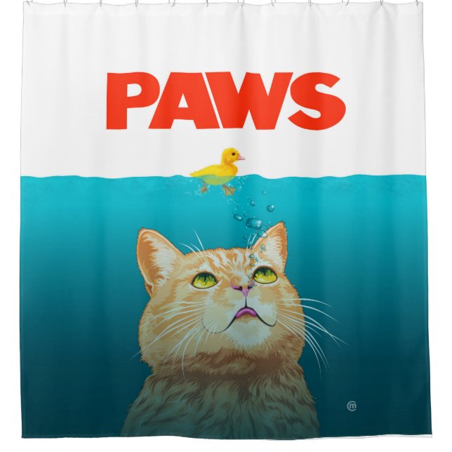 Paws!  shower curtain (Front)