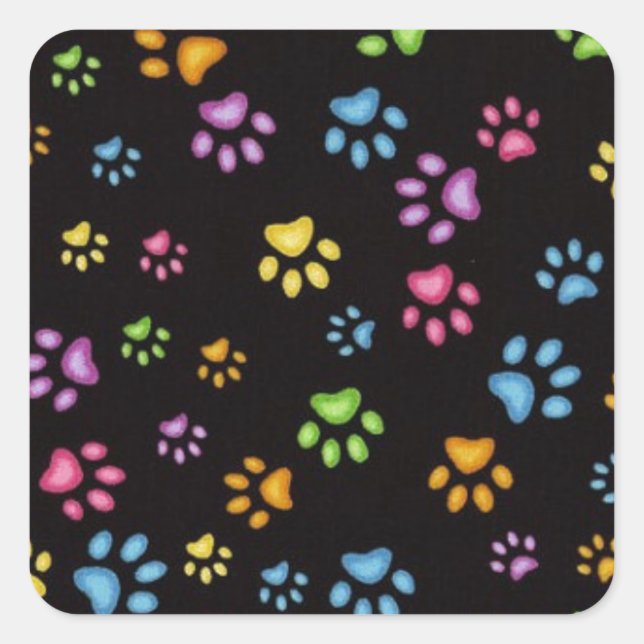 Paws Square Sticker (Front)