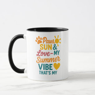 Paws, Sun & Love – Summer Vibes for Pet Lovers Mug