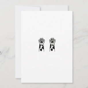Paws up, paws themed invitation