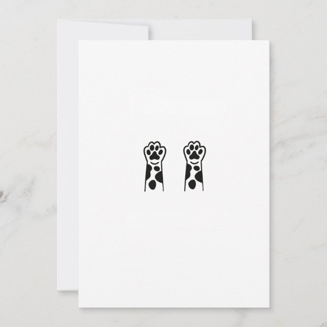 Paws up, paws themed invitation (Front)