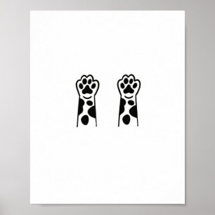 Paws up, paws themed poster