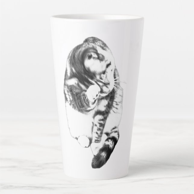Paws Washed, Heart Warm Latte Mug (Front)