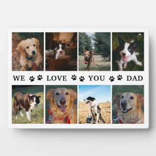 Paws We Love You Dad Photo Collage Plaque