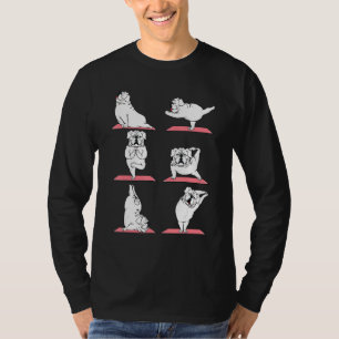 Paws Yoga Bulldog Puppy Doggie  Pose Animal Fan T-Shirt