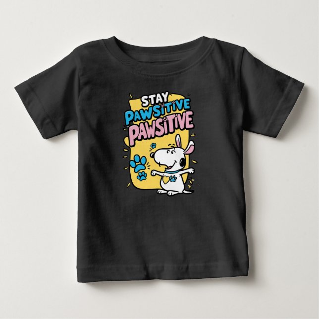 Pawsitive vibes baby T-Shirt (Front)
