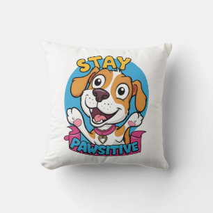 Pawsitive vibes cushion