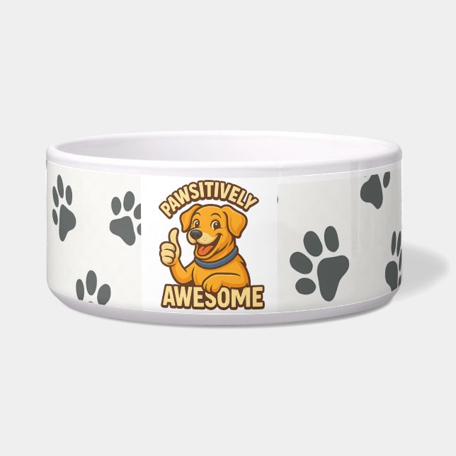 Pawsitively Awesome Dog Lover T-Shirt – Cute Puppy (Front)