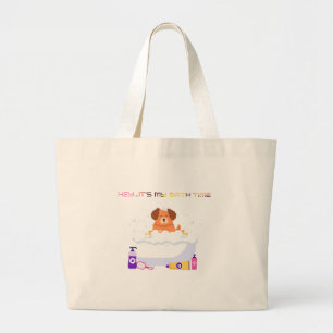 "Pawsitively Bath Time" Tote Bags