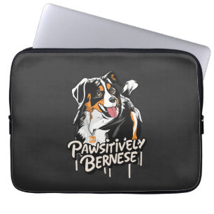 Pawsitively Bernese Graffiti - Bernese Dog Lovers Laptop Sleeve