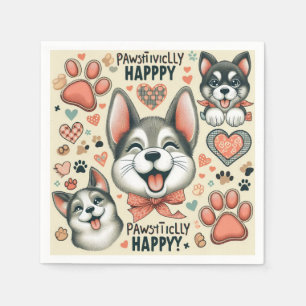  Pawsitively Happy Napkin