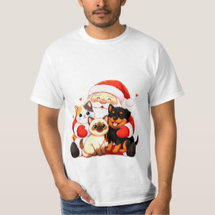 Pawsitively Huggable: Santa’s Snuggle Squad T-Shirt