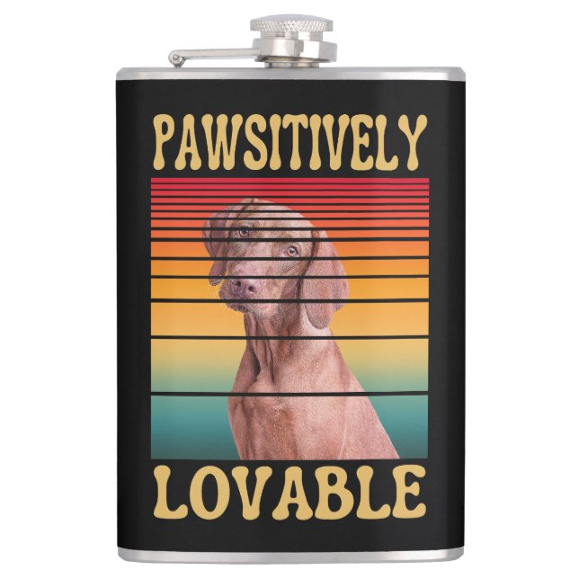 PAWSITIVELY LOVABLE   HIP FLASK (Front)