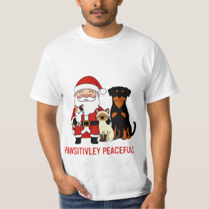 Pawsitively Peaceful: Santa’s Serene Pet Moment T-Shirt