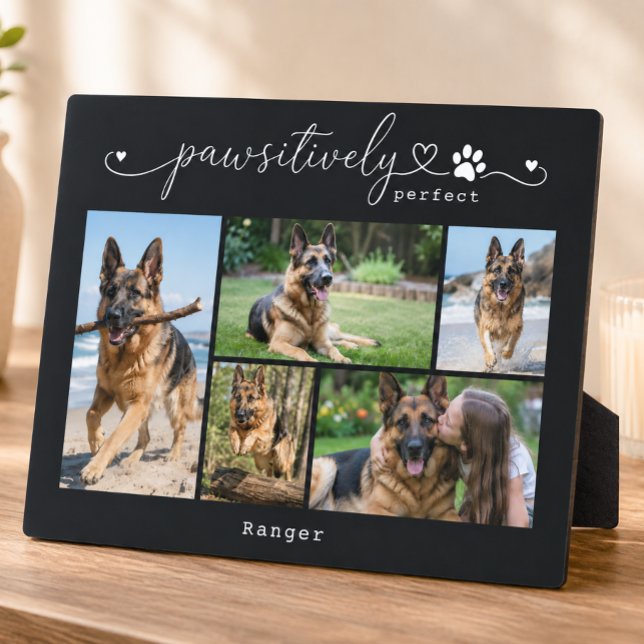 Pawsitively Perfect Black Pet Five Photo Keepsake Plaque (Creator Uploaded)