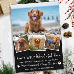 Pawsitively Pet Year in Review Black Pet Dog Photo Holiday Card<br><div class="desc">Introducing our newest holiday cards collection, perfect for animal lovers and pet owners! Our "Pawsitively Wonderful Year" cards showcase your furry family members in a cute, modern, and funny way. These cards are stylish and festive, featuring a photo collage of your family pets throughout the year. Our cards are designed...</div>