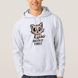 Pawsitively Purrfect, Beautiful Manga Kitten Hoodie