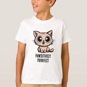 Pawsitively Purrfect, Beautiful Manga Kitten T-Shirt